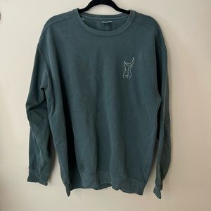 Custom embroidered comfort colors crewneck